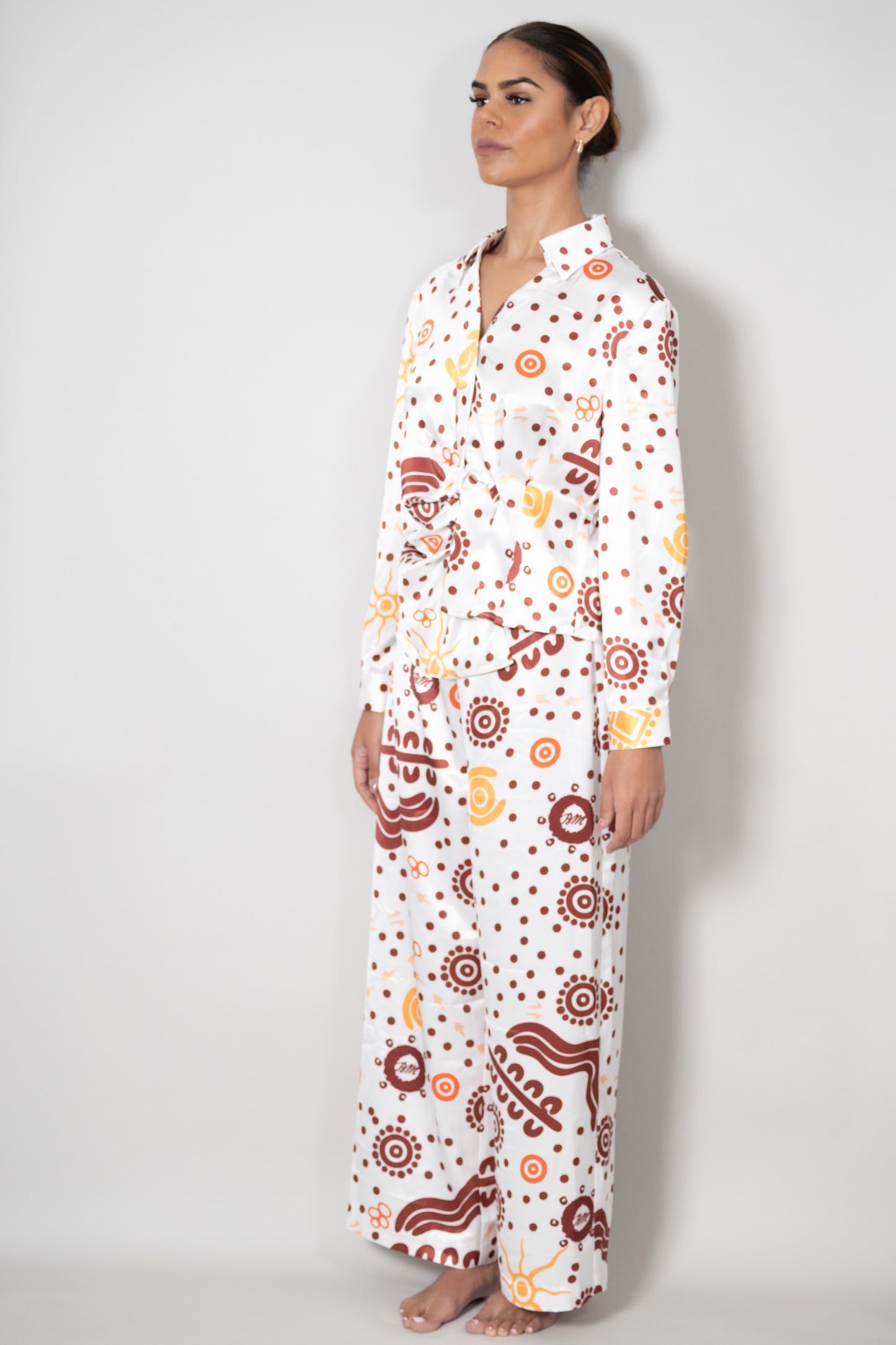 Songlines Silk Set – White