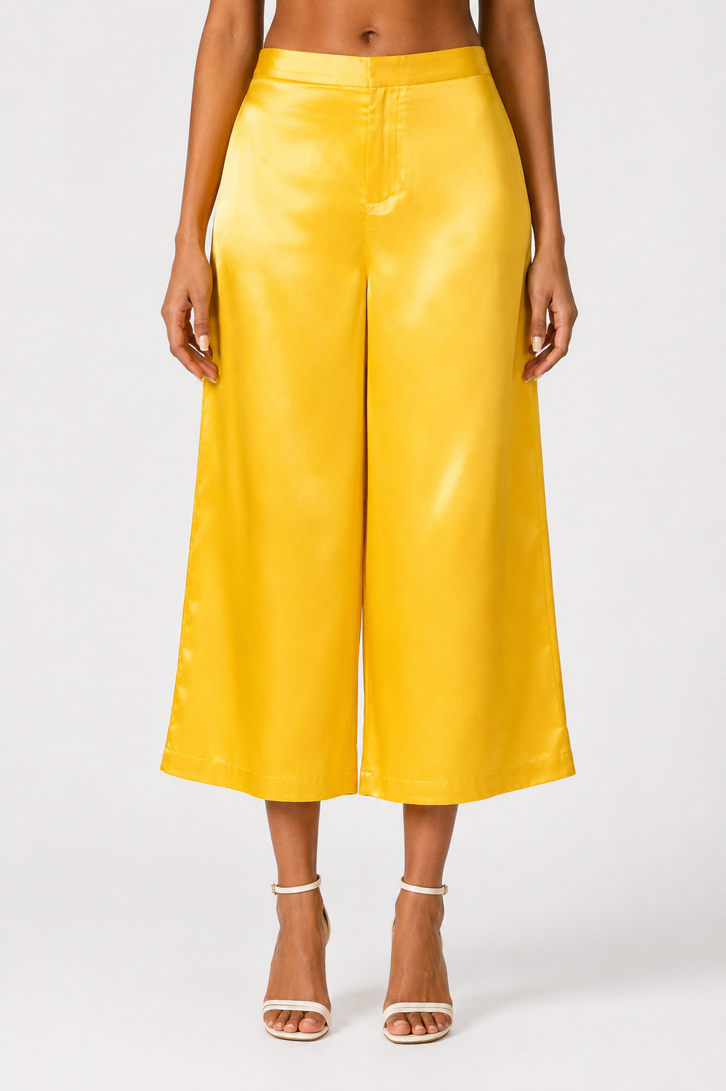 Silk Cropped Pants