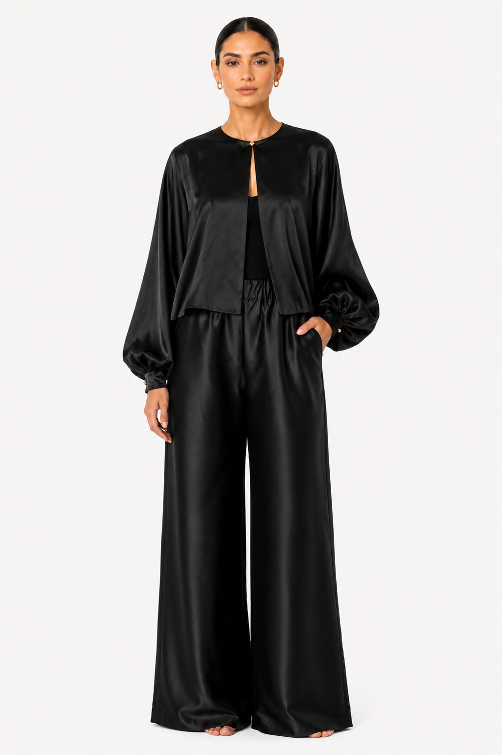 Buluuy Long Silk Pants