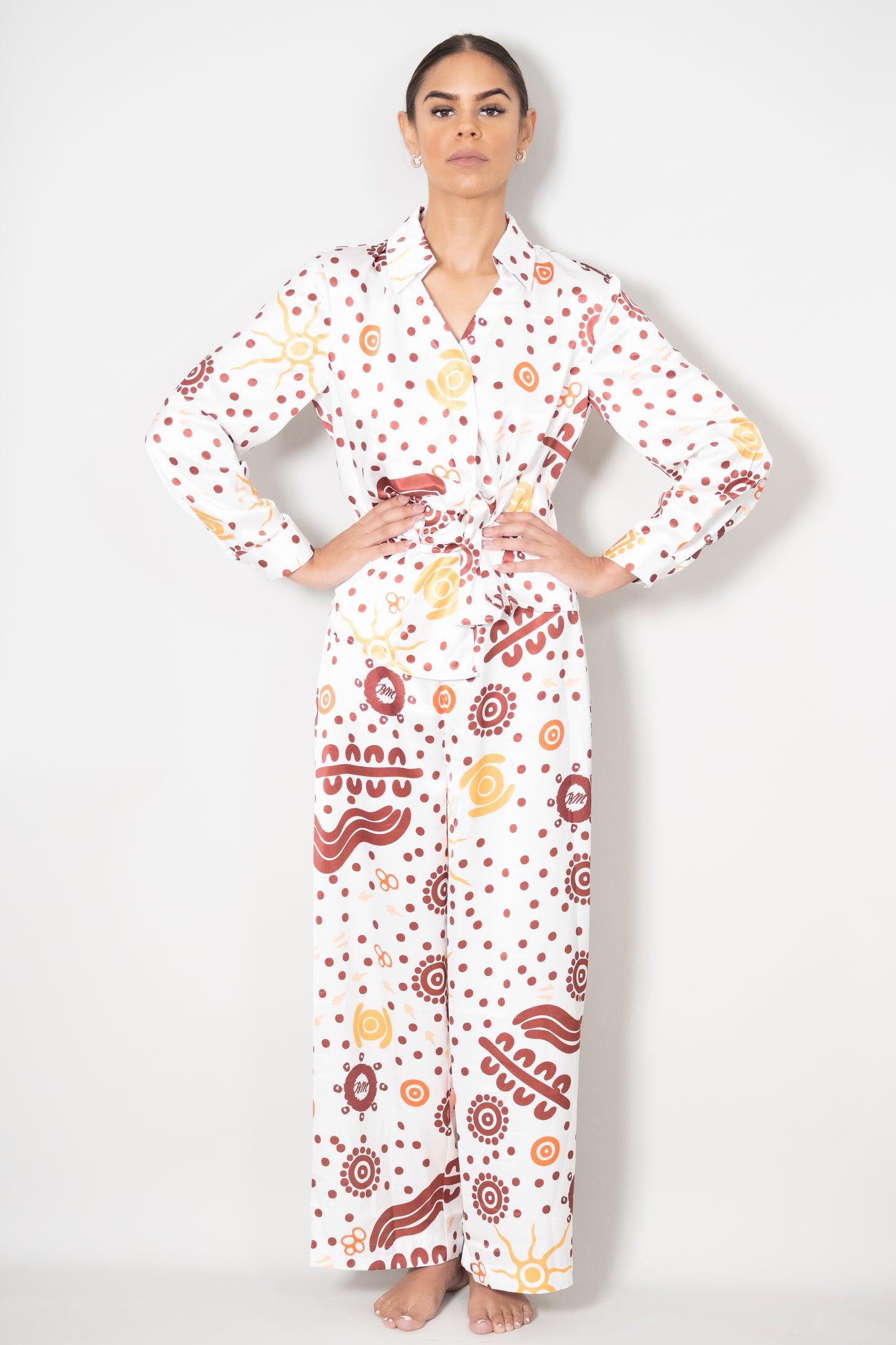 Songlines Silk Set – White