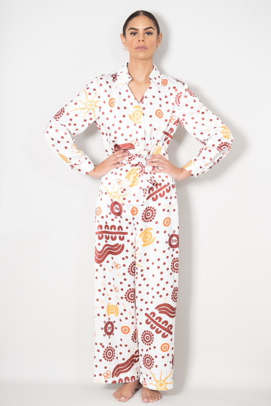Songlines Silk Set – White