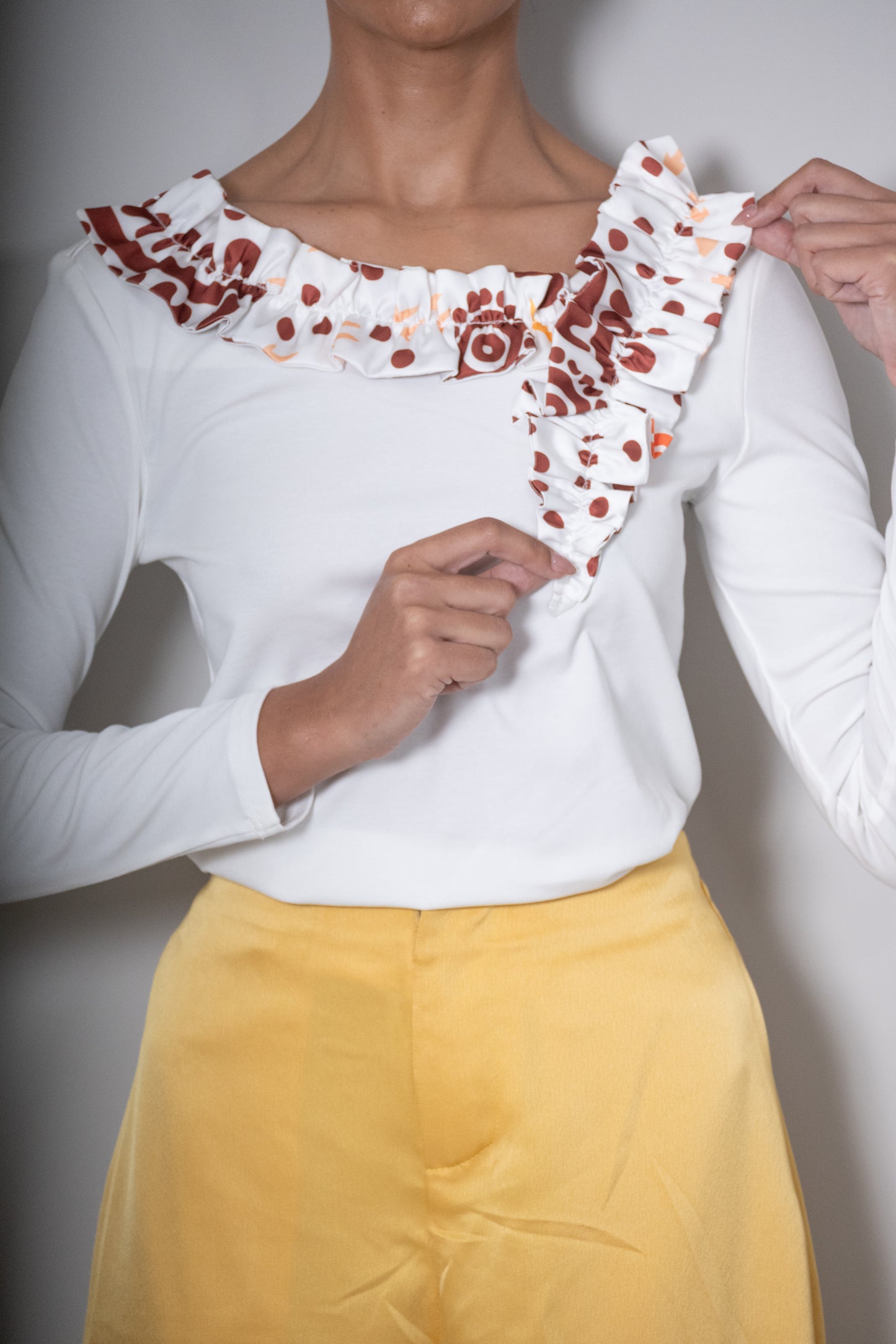 Ruffle Trim Top