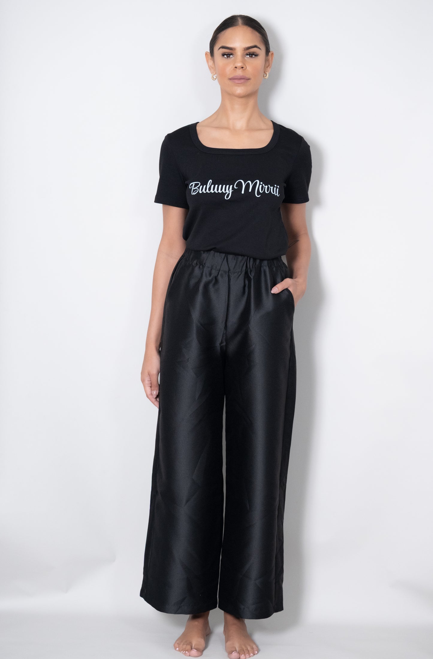 Buluuy Long Silk Pants